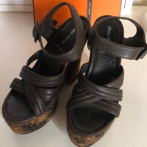 Miu Miu wedge shoes